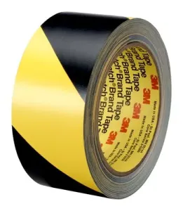 3M 766 PVC taśma klejąca, żółto-czarny, 100 mm x 33 m
