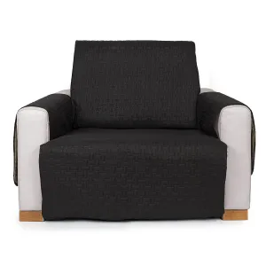 4Home Narzuta na fotel Doubleface czarna/szara, 60 x 220 cm, 60 x 220 cm