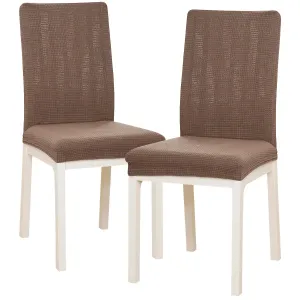 4Home Elastyczny pokrowiec na krzesło Magic clean brązowy, 45 - 50 cm, zestaw 2 szt