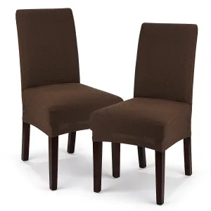 4Home Multielastyczny pokrowiec na  krzesło Comfort, brązowy, 40 - 50 cm, zestaw 2 szt
