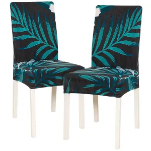 4Home Pokrowiec elastyczny na krzesło Flora  45 - 50 cm, komplet 2 szt