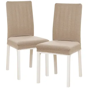 4Home Pokrowiec elastyczny na krzesło Magic clean beżowy, 45 - 50 cm, kopmplet 2 szt