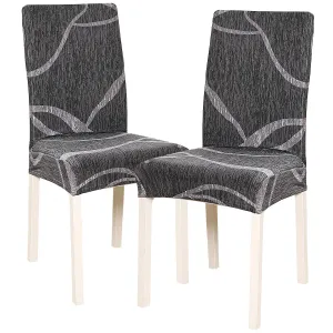 4Home Pokrowiec elastyczny na krzesło Slate 45 - 50 cm, komplet 2 szt