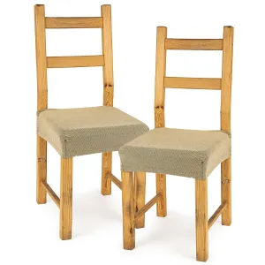 4Home Pokrowiec multielastyczny na krzesło Comfort beige, 40 - 50 cm, 2 szt