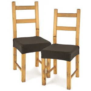 4Home Pokrowiec multielastyczny na krzesło Comfort brown, 40 - 50 cm, 2 szt