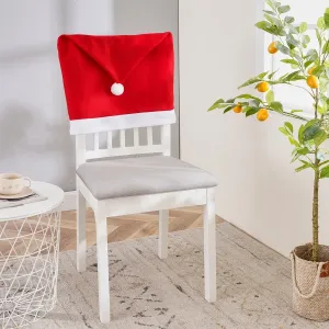 4Home Świąteczny pokrowiec na krzesło Santa, 49 x 60 cm, komplet 2 szt