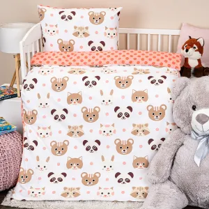 4Home Dziecięca pościel bawełniana do łóżeczka Cute animals, 100 x 135 cm, 40 x 60 cm