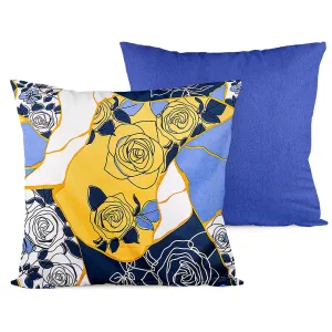 4Home Poszewka na poduszkę Blue rose, 40 x 40 cm, komplet 2 szt., 40 x 40 cm
