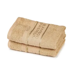 4Home Bamboo Premium ręczniki beżowy, 50 x 100 cm, 2 szt