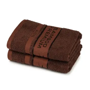 4Home Bamboo Premium ręczniki ciemnobrązowy, 50 x 100 cm, 2 szt