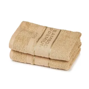4Home Ręcznik Bamboo Premium beżowy, 30 x 50 cm, komplet 2 szt