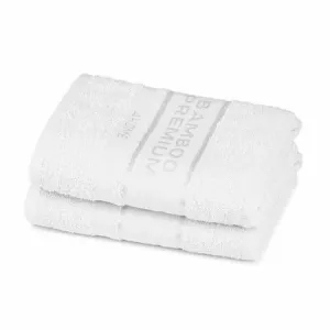 4Home Ręcznik Bamboo Premium biały, 30 x 50 cm, komplet 2 szt
