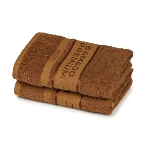 4Home Ręcznik Bamboo Premium brązowy, 30 x 50 cm, komplet 2 szt