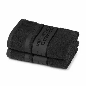 4Home Ręcznik Bamboo Premium czarny, 30 x 50 cm, komplet 2 szt