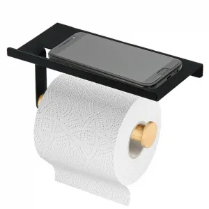 Altom uchwyt na papier toaletowy PHONE, 18 x 10 cm,czarny