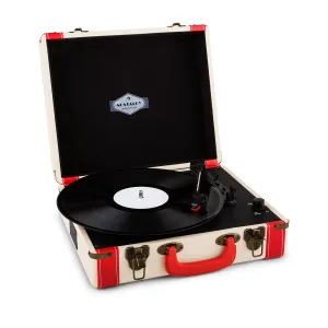 Auna Jerry Lee, gramofon w stylu retro, LP, USB, kolor biały