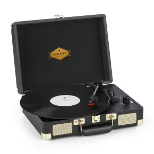 Auna Peggy Sue Gramofon głośniki stereo złącze USB kolor czarny/złoty