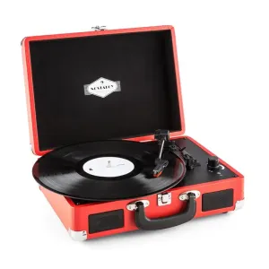 Auna Peggy Sue Gramofon retro Płyty winylowe LP USB Line Out czerwony