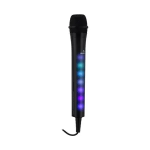 Auna Kara Dazzl Mikrofon karaoke z efektem świetlnym LED czarny