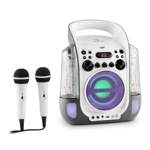 Auna Kara Liquida zestaw karaoke CD USB MP3 strumień wodny LED 2 x mikrofon mobilny