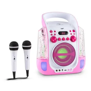 Auna Kara Liquida zestaw karaoke CD USB MP3 strumień wodny LED 2 x mikrofon mobilny #373294