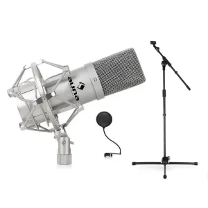 Auna Sceniczny/studyjny zestaw mikrofonów DJ PA: mikrofon, statyw