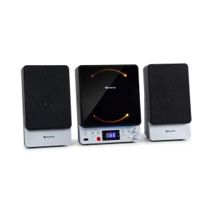 Auna Microstar Sing, mikrowieża/zestaw karaoke, odtwarzacz CD, Bluetooth, port USB, pilot zdalnego sterowania