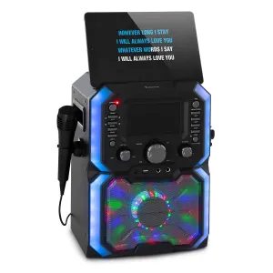 Auna Rockstar Plus, zestaw karaoke, Bluetooth, USP, CD, show LED, RCA