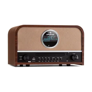 Auna Columbia, radio DAB, 60 W, odtwarzacz CD, tuner DAB+/FM, nagrywanie na USB, Bluetooth