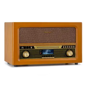 Auna Belle Epoque 1906 DAB, retro wieża stereo, radio, DAB radio, UKF-FM radio, odtwarzanie MP3, BT #94058