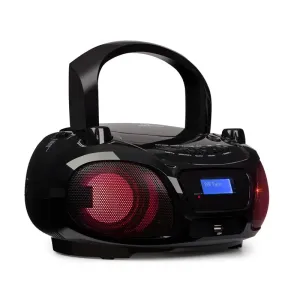 Auna Roadie, radioodtwarzacz CD, boombox, DAB/DAB+, FM, LED disco efekt świetlny, Bluetooth #90444