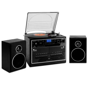 Auna 388-BT, wieża stereo, gramofon, kaseta, Bluetooth