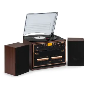 Auna 388-BT Wood, zestaw stereo, system Hi-Fi, odtwarzacz płyt