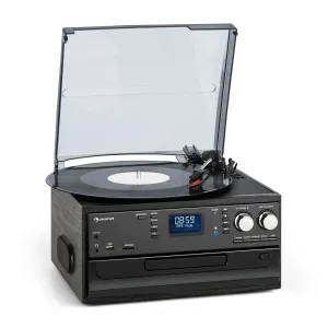 Auna Oakland DAB, zestaw stereo, retro, DAB+/FM, Bluetooth, winyle, CD, kasety #91159