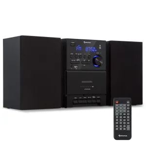 Auna MC-40, wieża stereo DAB, FM/DAB+, Bluetooth, CD, kaseta, USB, pilot #92892