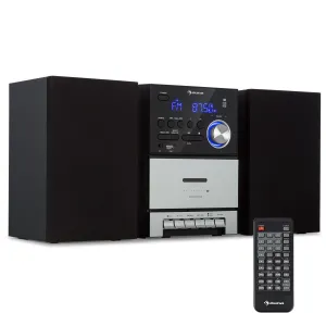 Auna MC-40, wieża stereo DAB, FM/DAB+, Bluetooth, CD, kaseta, USB, pilot #92893