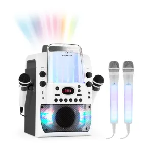 Auna Kara Liquida BT zestaw karaoke szary 2 mikrofony Dazzl LED