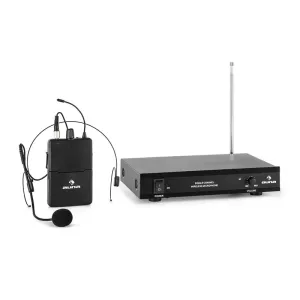Auna Pro VHF-1-HS 1-kanałowy radiowy zestaw mikrofonowy VHF mikrofon nagłowny zasięg