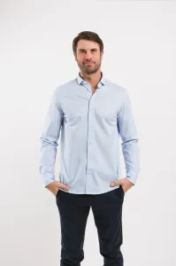 Męska koszula regular Be Lenka Essentials - Blue and White #465925