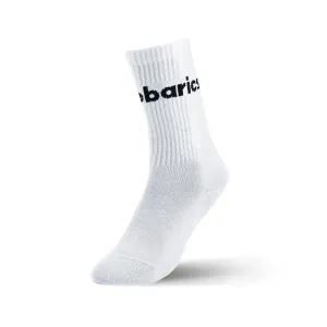 Barebarics - Skarpety Barefoot  - Crew - White - Big logo #472967
