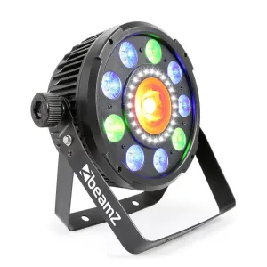Beamz Bx96 PAR, reflektor LED, 9 x 9 LED UV 6 w 1 RGBW, 24 x LED SMD, technologia COB, pilot zdalnego sterowania