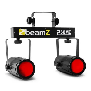 Beamz 2-Some, zestaw reflektorów LED, 2 szt., LED RGBW, mikrofon