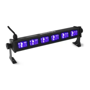 Beamz BUV63, listwa LED, 6 x LED UV 3 W, kolor czarny
