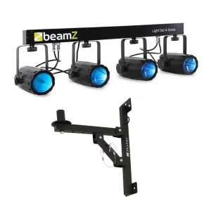 Zestaw efektów świetlnych LED Beamz Light Set 4-Some 5-częściowy z uchwytem ściennym