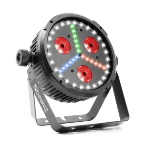 Beamz Bx30, reflektor LED PAR, 3 x LED 10 W 4 w 1, 27 x LED SMD W, 18 x LED SMD RBG, kolor czarny