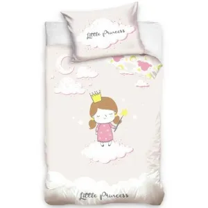 BedTex Dziecięca pościel bawełniana do łóżeczka Little Princess różowy, 100 x 135 cm, 40 x 60 cm
