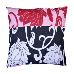 Poszewka na poduszkę z kory Piwonia szaro-różowy, 40 x 40 cm