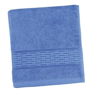 Bellatex Ręcznik kąpielowy Kamilka Pasek niebieski, 70 x 140 cm