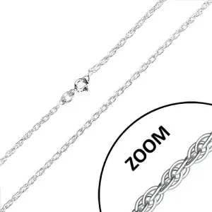 Srebrny łańcuszek 925 - delikatne zaokrąglone oczka, 1,9 mm