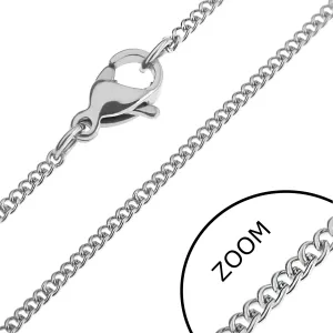 Łańcuszek ze stali - drobne, owalne skręcone ogniwa - Grubość: 1,5 mm